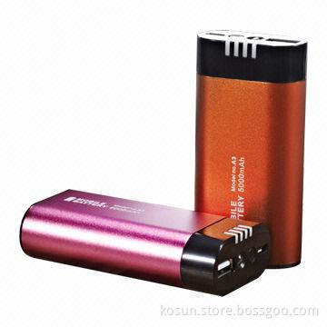 Mobile Phone Power Banks with 5,600mAh Capacity, Card Reader Function